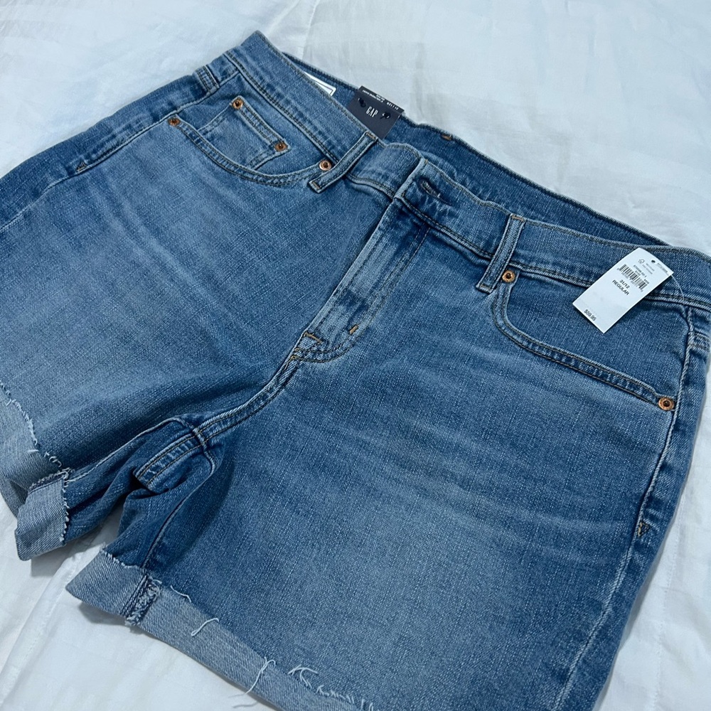 GAP Women's Mid Blue Denim Cutoff Shorts